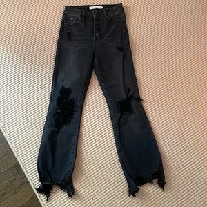 HIDDEN ripped dark grey jeans